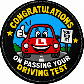 Driving Test Passed Congratulations 80mm embroidered patch