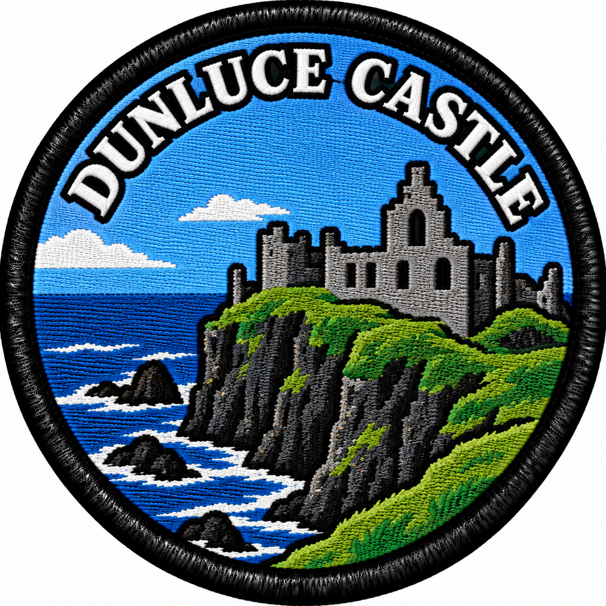 Dunluce Castle 80mm Embroidered Patch
