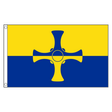 Durham County new flag with central blue and gold cross on gold and blue horizontal halves, 5ft x 3ft
