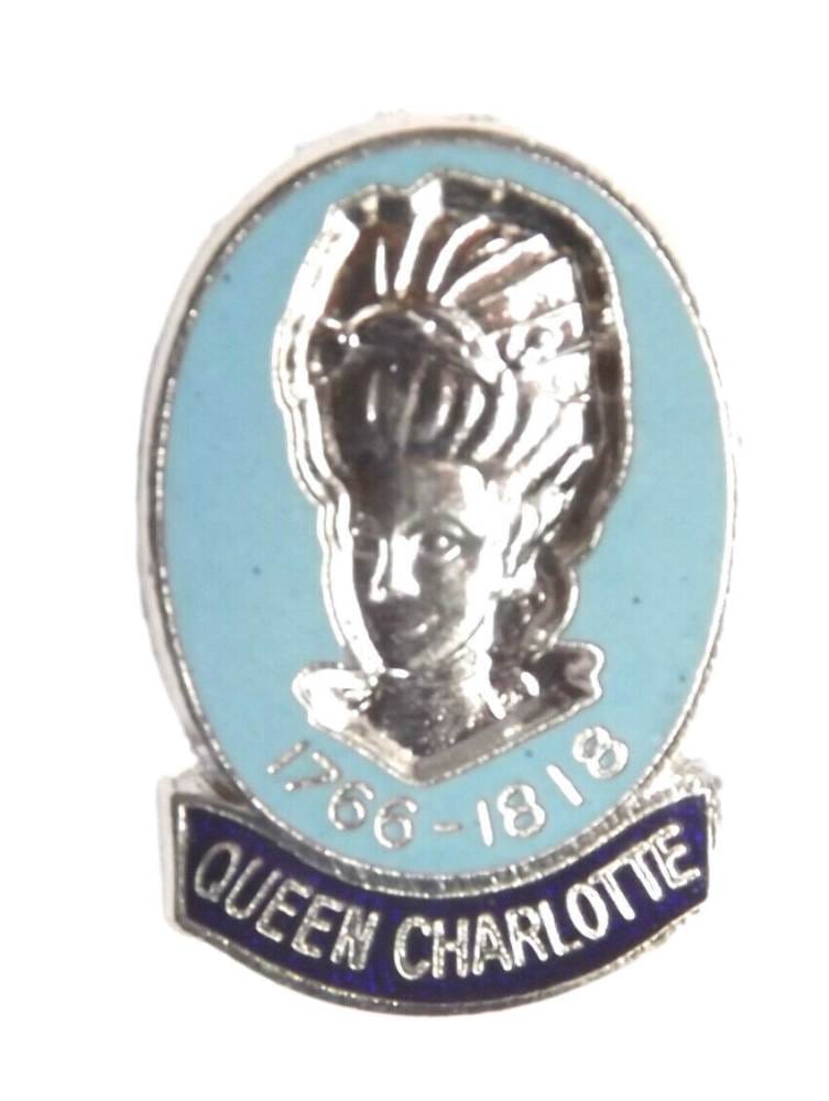 Queen Charlotte 1766 - 1818 Enamel Lapel Pin Badge image 0