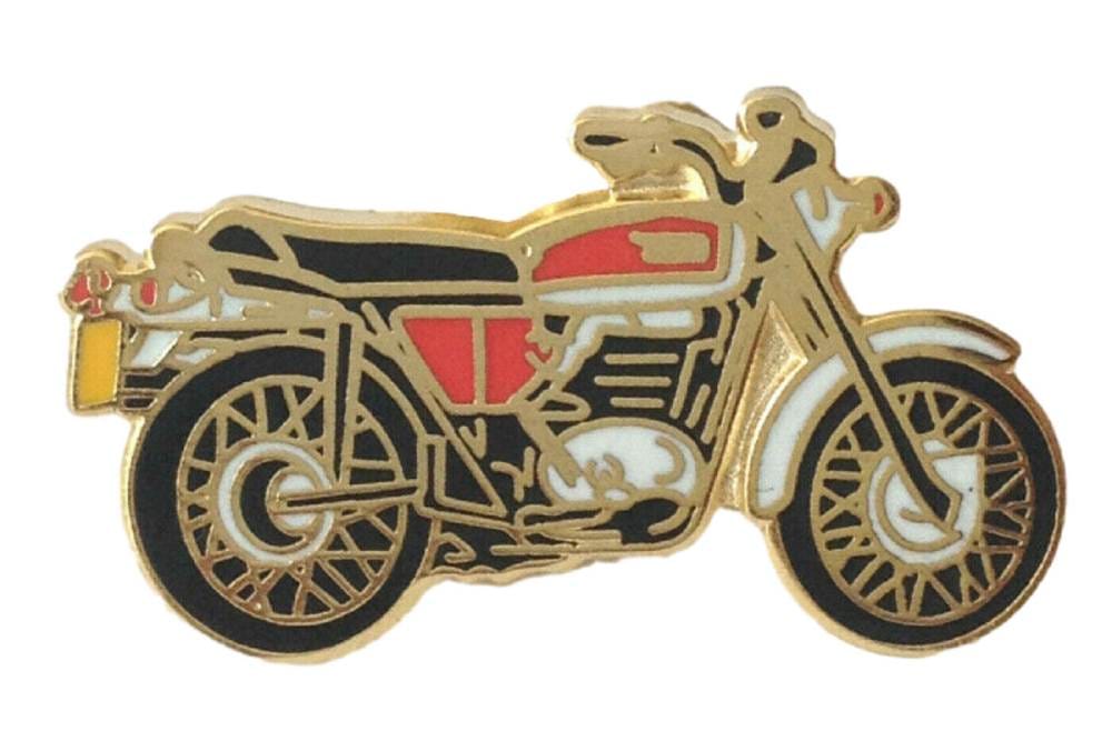 Classic B.S.A. Super bike Sports Bike Motorbike Biker Enamel Lapel Pin Badge image 0