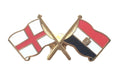England & Egypt Flags Friendship Courtesy Enamel Lapel Pin Badge image 0