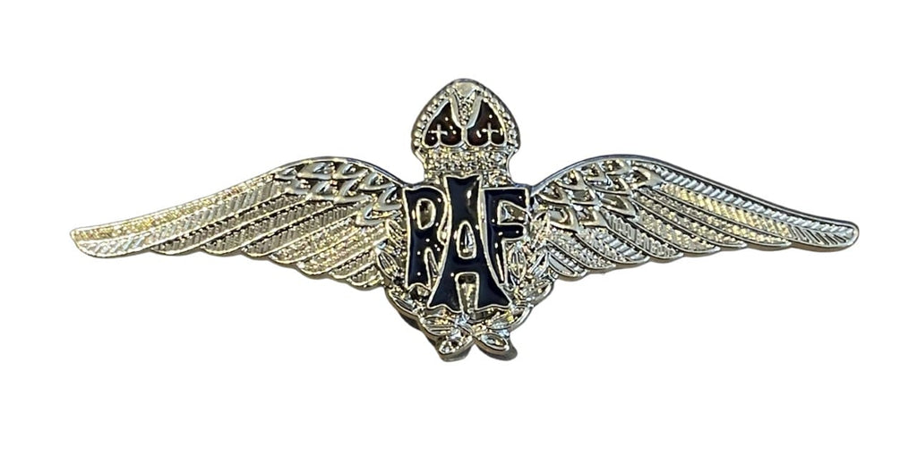 MOD Approved RAF Royal Air Force Bright Nickel Sweetheart Wings Brooch Badge image 2