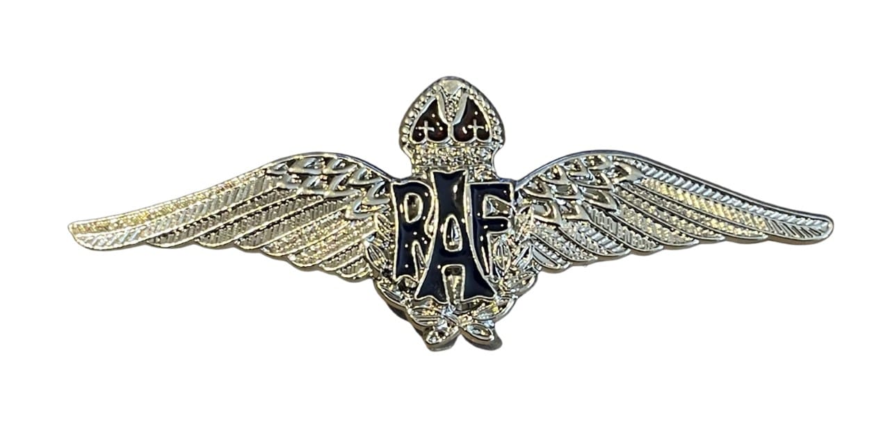 MOD Approved RAF Royal Air Force Bright Nickel Sweetheart Wings Brooch Badge image 2