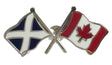 Scotland & Canada Flags Friendship Courtesy Enamel Lapel Pin Badge T095 image 0