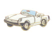 Triumph White Classic Motorcar Quality Enamel Lapel Pin Badge image 0