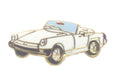 Triumph White Classic Motorcar Quality Enamel Lapel Pin Badge image 0