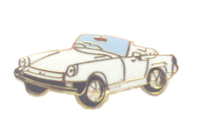 Triumph White Classic Motorcar Quality Enamel Lapel Pin Badge image 0