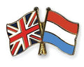 United Kingdom & Luxembourg Friendship Flags Enamel Lapel Pin Badge image 0