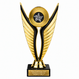 2nd Place Star economy trophy 195mm with plastic top and marble base