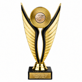 3rd Place Stars economy trophy 195mm with plastic top and marble base