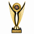3rd Place Star economy trophy 195mm with plastic top and marble base