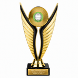 Six-a-Side Football economy trophy 195mm with plastic top and marble base