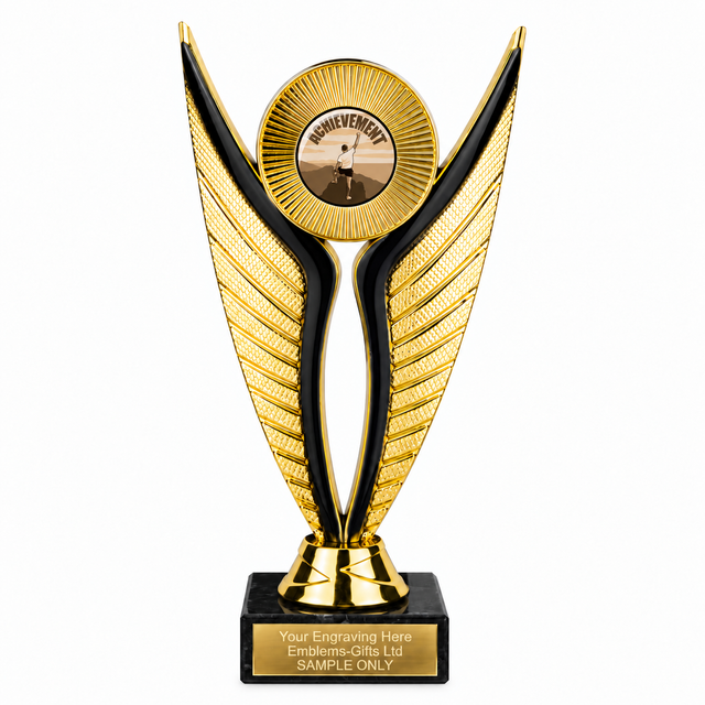 Achievement economy trophy 195mm with plastic top and marble base