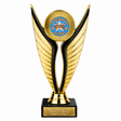 100% Attendance economy trophy 195mm with plastic top and marble base