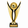 Snooker Player economy trophy 195mm with plastic top and marble base