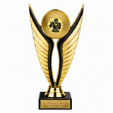 Boxer economy trophy 195mm with plastic top and marble base