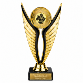Boxer economy trophy 195mm with plastic top and marble base