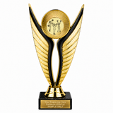 Cheerleading economy trophy 195mm with plastic top and marble base