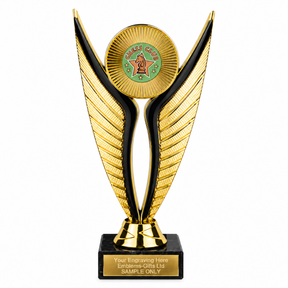 Chess Club economy trophy 195mm with plastic top and marble base