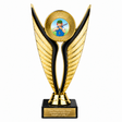 Clay Pigeon Shooting economy trophy 195mm with plastic top and marble base