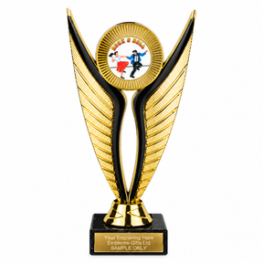 Rock and Roll economy trophy 195mm with plastic top and marble base