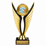 Fly Fishing Colour economy trophy 195mm with plastic top and marble base