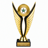 Green Star economy trophy 195mm with plastic top and marble base