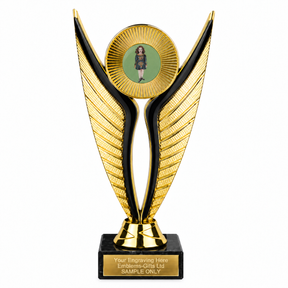 Irish Dancing economy trophy 195mm with plastic top and marble base