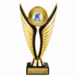 Male Judo economy trophy 195mm with plastic top and marble base