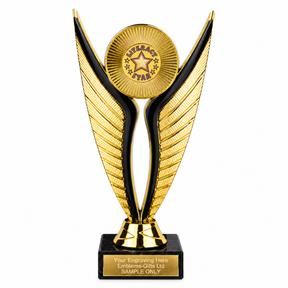 Literacy Star economy trophy 195mm with plastic top and marble base
