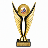 Speedway economy trophy 195mm with plastic top and marble base
