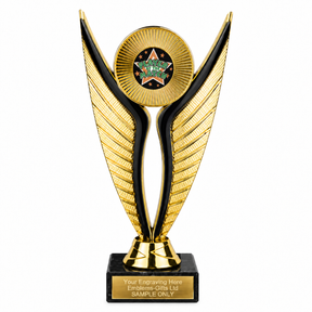 Player of the Match economy trophy 195mm with plastic top and marble base