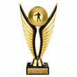 Referee Gold economy trophy 195mm with plastic top and marble base