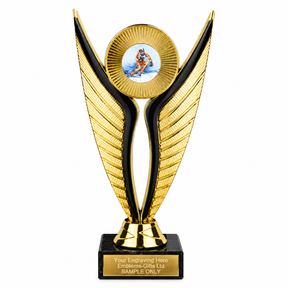 Downhill Skiing economy trophy 195mm with plastic top and marble base