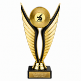 Gymnastics Vault Gold economy trophy 195mm with plastic top and marble base