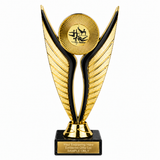 Male Gymnastics Gold economy trophy 195mm with plastic top and marble base