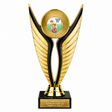 Netball Goal Attack economy trophy 195mm with plastic top and marble base