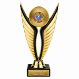 Colour Run economy trophy 195mm with plastic top and marble base