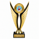 Santa Run economy trophy 195mm with plastic top and marble base