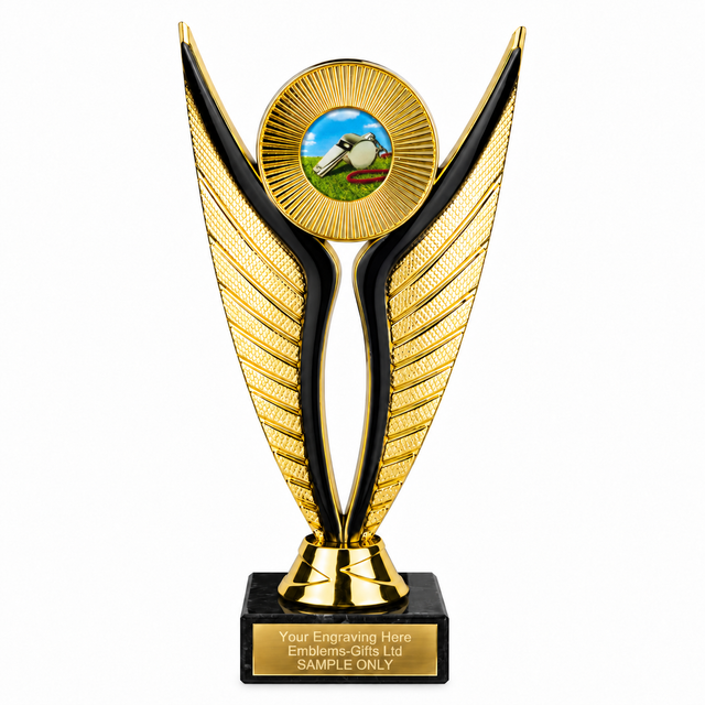 Referee Whistle economy trophy 195mm with plastic top and marble base