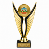 Male Relay Running economy trophy 195mm with plastic top and marble base