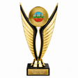 Female Relay Running economy trophy 195mm with plastic top and marble base