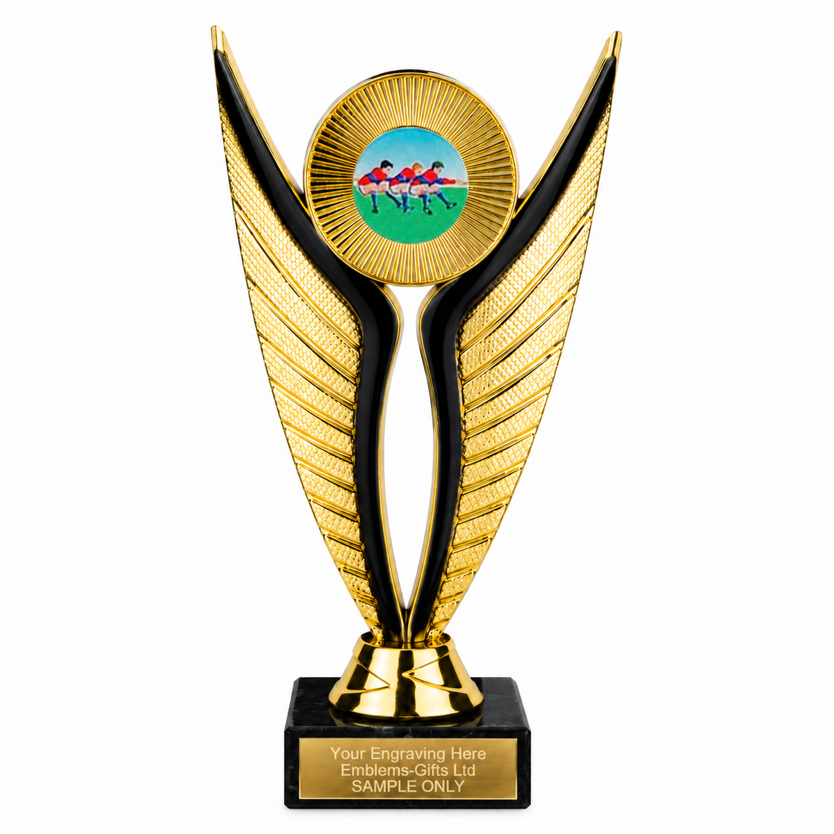 Tug of War economy trophy 195mm with plastic top and marble base