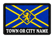 East Lothian personalised county patch artwork preview, 90 x 60mm