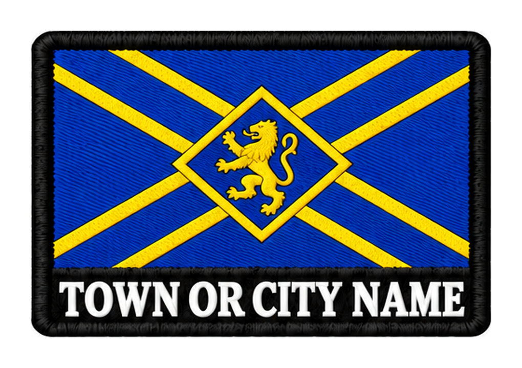 East Lothian personalised county patch artwork preview, 90 x 60mm