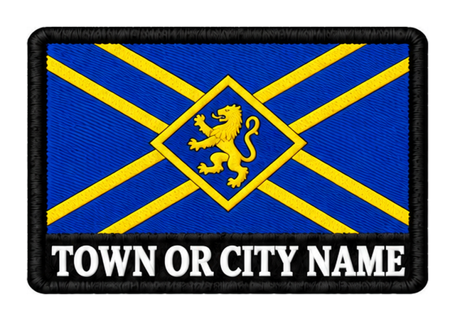 East Lothian personalised county patch artwork preview, 90 x 60mm