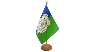 Flagmania East Riding of Yorkshire wooden hand flags, 9x6 inch, pack of 12, no bases