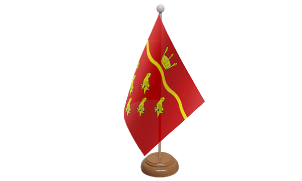 Flagmania East Sussex wooden hand flags, 9x6 inch, pack of 12, no bases