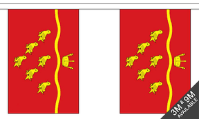 East Sussex 3 metre bunting, 10 flags - Flagmania